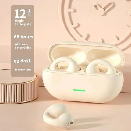 Bone Conduction Wireless Earphones HiFi Stereo Sound Sports Headphones Waterproof with Built-in Mic for Gaming Music Daily Use