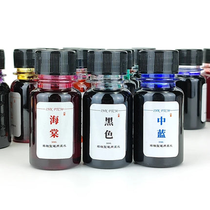 500/50ml 24 Colors Fountain Pen Ink Dip Pen Bottled Ink Refill Cartridge Writing School Supplies Stationery For JINHAO HONGDIAN