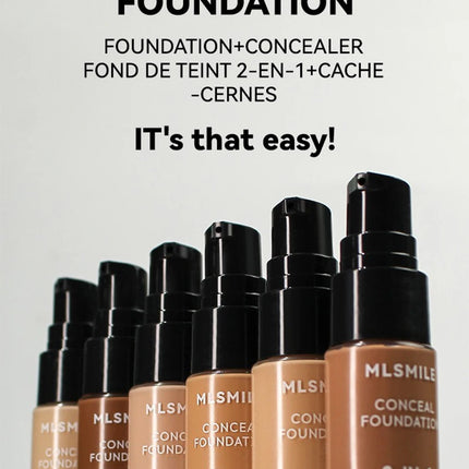 Face Foundation Cream Waterproof Long-Lasting Oil-Control Matte BB Cream Concealer Liquid Full Coverage Base Professional Makeup