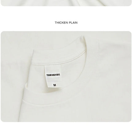 Loose Cotton Solid Tshirts Men Woman Short Sleeve Fashion Brand Trend Couple Clothing Tees Customized Candy Color Summer Tops