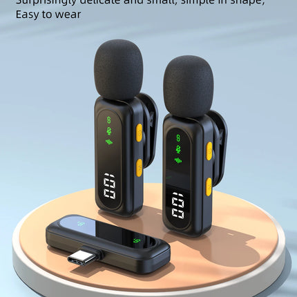 New Wireless Lavalier Microphone Video Recording Recording Podcast Noise Reduction mic  Live Gaming Phone  Android PC Mini Mic