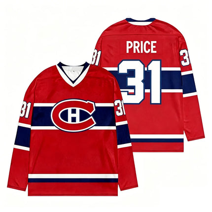 Merch Montreal Canadiens Team Hockey Jersey V-Neck Long Sleeve Athletic Sweatshirt Women Men Player Cosplay Top Shirts