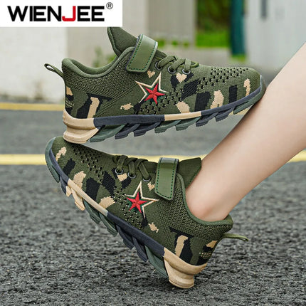 New Children Sneakers for Boys Mesh Breathable Running Sports Shoes Fashion Leisure Trainers Kids Walking Size 29-39