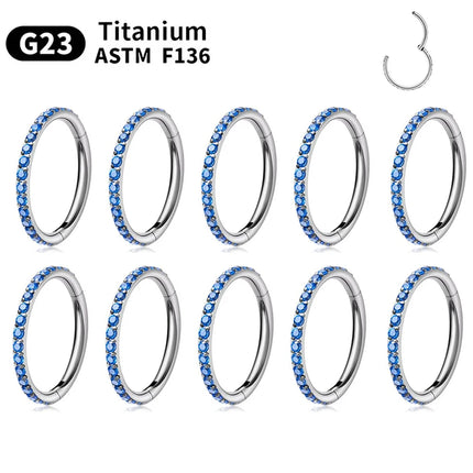 1/10PCS G23 Titanium ASTM F136 Pierced Set Hoop Nose Ring Earring Wome Jewelry Nasal Septum Cartilage Hinge Pitch Nose Ring Lip
