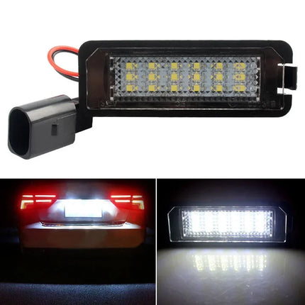 1/2PCS For VW Passat B6 CC Eos Golf 4 5 6 7 MK7 Polo Superb Seat Leon Altea LED Number License Plate Lights Assembly With Canbus