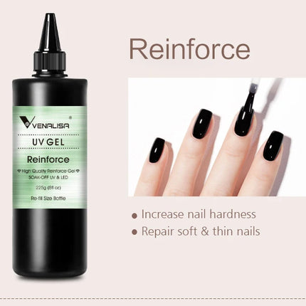 30/60ml VENALISA Diamond Long Wear Top Coat Big Volume Refillment Ultra Glossy Non Wipe Anti Yellowing No Burning Extension Gel