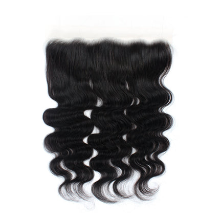 Black Closure13x4 Lace Preplucked Body Wave Closure 100% Human Hair Brazil Hair Nature Black For Woman