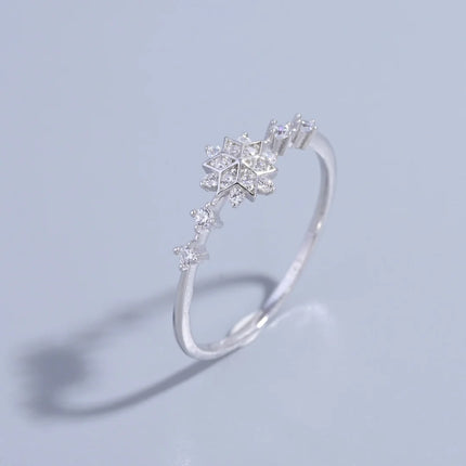 S925 Sterling Silver French Luxury Zircon Ring for Women,Simple Fashionable Jewelry Gifts Accessories Wholesale Dropshipping
