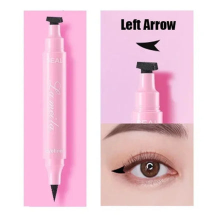 Black Eyeliner Stamp Triangle Dual-ended Liquid Eyeliner Waterproof Sweat-proof Quick Dry Eyeliner Makeup Seal Tool Cosmetics