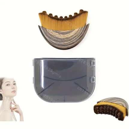 1/2/3Pcs Portable Lymphatic Face Contour Brush Face Massage Reduce Double Chin Puffiness Facial Sculpting Guasha Face Scraper