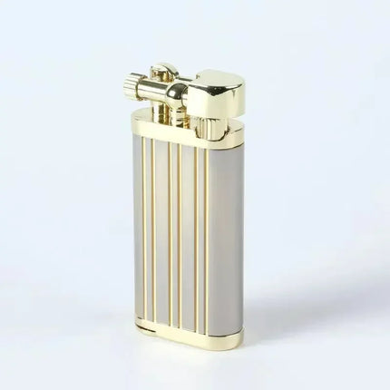 High-end Inclined Flame Open Flame Lighter, Butane Gas Lighter, Grinding Wheel Ignition, Metal, Creative Pipe Lighter