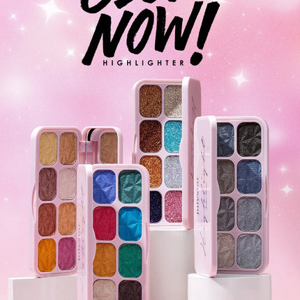 Creamy Eyeshadow Palette 8 Shade Set Buildable Sparkle and Highlight Easy Blend No Fallout for Woman Girl Quick Makeup Essential