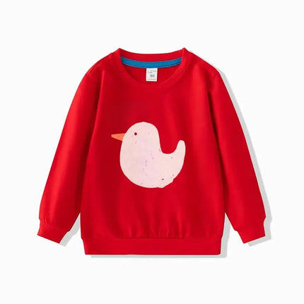 Full Sleeve Kids Sweatshirts 2024 Autumn Pullover Tops Boys Hoodie Girls Shirts Cotton Baby Clothing Cartoon Print Children Tees