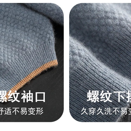 100% Goat Cashmere T-shirt Men's POLO Collar Short Sleeve Pullover 2025 Spring/Autumn New Fashion Knit Business Casual Tank Tops