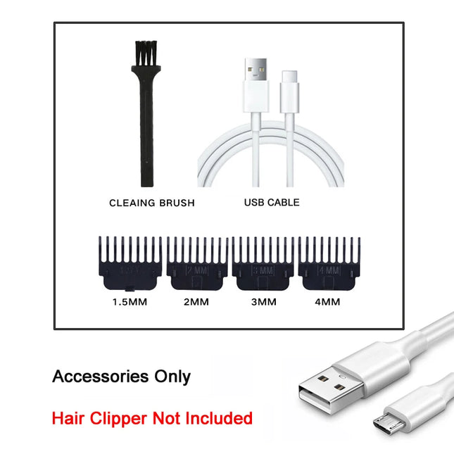 Portable Shaver Barber Cordless Electric Hair Cutting Machine USB Fast Charging Hair Trimmer Vintage Hair Clipper For Hairdresse