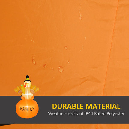 4.9ft Inflatable Thanksgiving Decoration Turkey, Blow Up Outdoor LED Yard Display, Waterproof