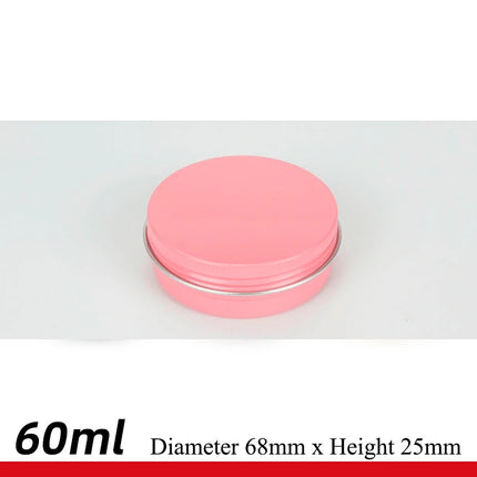10/20/50/100 30g Gloss Pink Aluminum Jar 50g 100g Candy Storage Case 200g Aluminum Cans Travel Pot Hair Wax Box Makeup Cosmetic