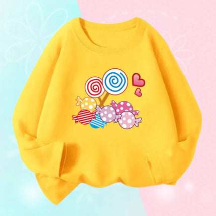 Soft Cotton Children's Cartoon T-Shirts Cute Pretty Bowknot Print Baby Long Sleeve T-Shirt For Boys Girls Tee