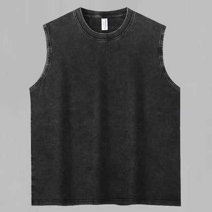 2026 new Fashion streetwear retro loose-fit pure cotton top - casual retro washed style pullover - men's version
