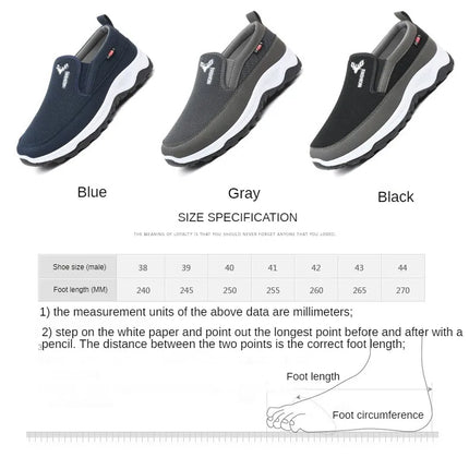 Men Running Hiking Sneakers Breathable Orthopedic Travel Plimsolls Slip On Comfortable for Outdoor Activity Hiking Walking