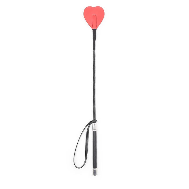 Riding Crop Whip Sex Toy 54CM BDSM Spanking Heart Paddle Slap Slave Flogger Fetish PU Leather Porn Adult Games