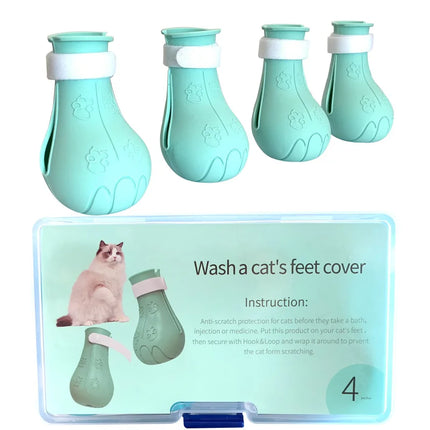 Cat Paw Caps Claws Cover Pet grooming supplies Silicone Pet Shoes for Bathing Nail Trimming Medicine, Anti Scratch Socks for Cat