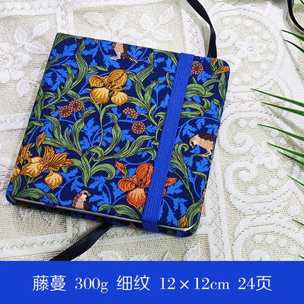 100% cotton journal watercolor book sketchbook acrylic marker drawing book fabric cover mini pocket book square oil pastel book