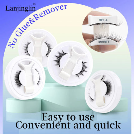 1 Pair Reusable Magnetic Lashes No Glue Needed 3D Magnetic with Clip Tweezers False Eyelash Magnetic Lash Kit Make up Eyelashes