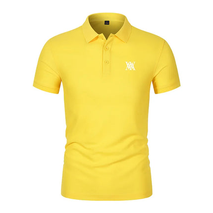Men's anti-pilling polo shirt with flip collar, casual business fashion, slim fit polo shirt, new for summer 2026