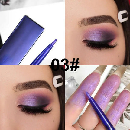 1PC Waterproof and Sweat-proof Eyeliner Eye Shadow Pen - Long-lasting, Colorful, Rich in Color, Fine Glitter, Bright Eye Makeup