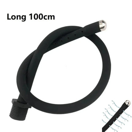 Silicone Long 58cm Anal Beads Plug Dilator Douche Enema Vagina Cleaning Kit Buttplug Syringe Shower Head Gay Sex Toy For Couples