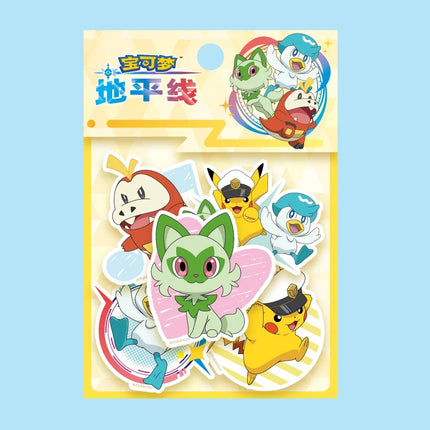 50Pcs Genuine Pokemon Dazzling Stickers Cute Cartoon Pikachu Squirtle Toys Decals For Water Mug Phone Scrapbook Decal Girls Gift
