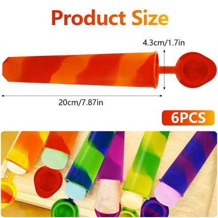 Ice Cream Molds Kids Silicone Ice Lolly Mold Yogurt Jelly Ice Lolly Pop with Lid Popsicle Maker Molds DIY Frozen Popsicle Maker