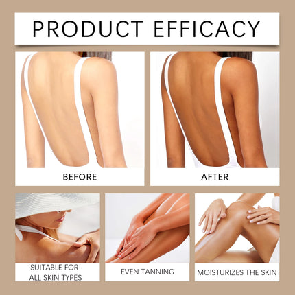 Coconut Oil Dark Tanning Lotion Moisturizing Accelerator for Deep Bronze Glow Tanning Cream for Tanning Bed & Outdoor Use
