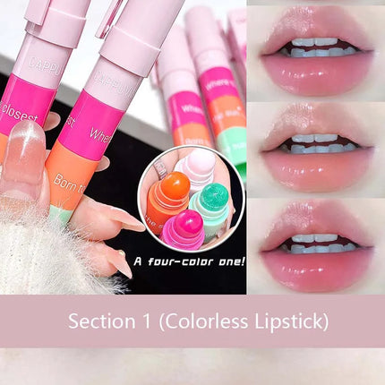 Cappuvini stacking four-color lip balm moisturizing lip balm lip care temperature change lip balm