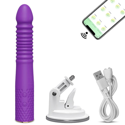 Automatic Telescopic Thrusting Realistic Dildo Vibrator for Women G Spot Clitoral Anal Stimulation Sex Machine Sex Toys Adult 18