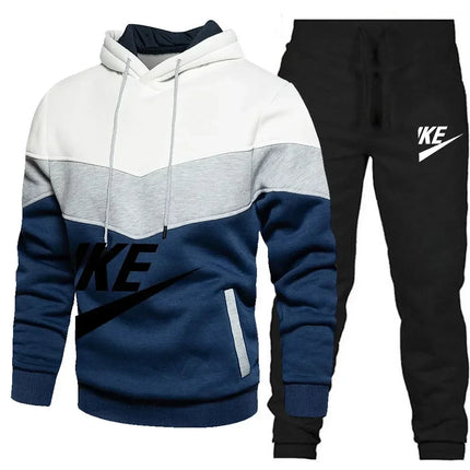 Men Pullover Hoodie Pants 2 Piece Set New Autumn Casual Bicycle Running Jogging Sports Tracksuit