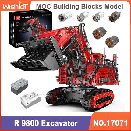 Mould King 17070 17071 Technical Truck Toys The Motorized R 9800 Excavator Building Block Assembly Car Brick Kids Christmas Gift