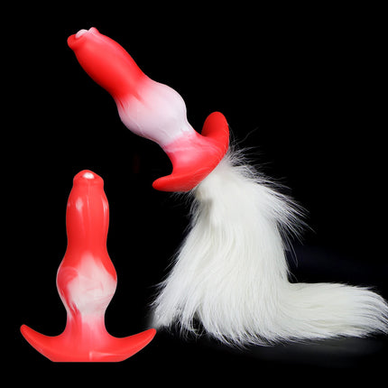 Anal Plug with Tail BDSM Adult Sex Game Cosplay 18+ Anal Dildo for Women Men Silicone Soft Butt Plug Gay Sex Toys for Party BDSM