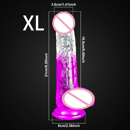 Realistic Dildo With Suction Cup Huge Jelly Fake Dick Big Penis Dildos Sex Toys for Woman Men Anal Butt Plug Adult Erotic