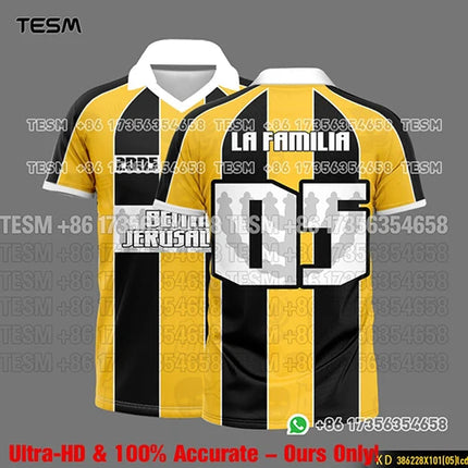 Men Sports POLO Shirt Summer Casual Short Sleeve Lapel Printed T-shirt Striped Retro Fashion Top Outdoor Team Breathable POLO