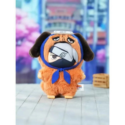 Bandai Naruto Shippuden Beast Party Plush Blind Box 15cm PVC Vinyl Doll Kawaii Figure Desk Decoration Collectible Gift for Fans