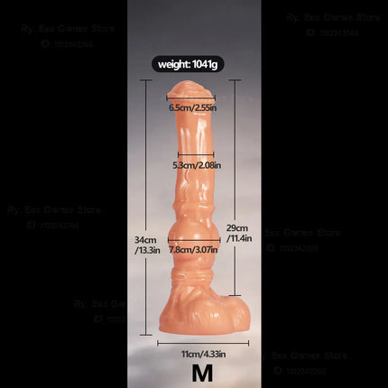 Three Sizes Oversized Long Horse Leg Shaped  Animal Simulated PVC Dildos Big Soft Monster Fisting Dick Anal Plugs Adult Sex Toys