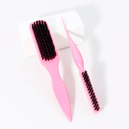 2pcs hair styling tool set, seahorse shaped edge control hair brush, plastic pointed tail beard brush,Special for real hair wigs