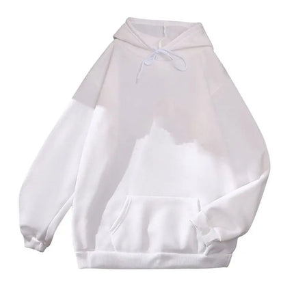 Men's New Solid Loose Street Casual Hooded Long Sleeve Simplicity Fashion Pullovers Top Korean Trend Men Clothes Spring Autumn