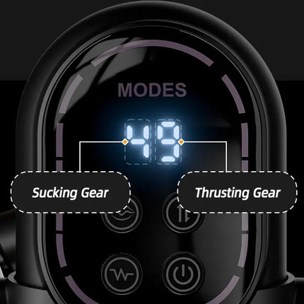 Automatic Thrusting Sucking Male Masturbator Blowjob Masturbation with Handle LCD Display Penis Pump Stroker Sex Toys for Men 18
