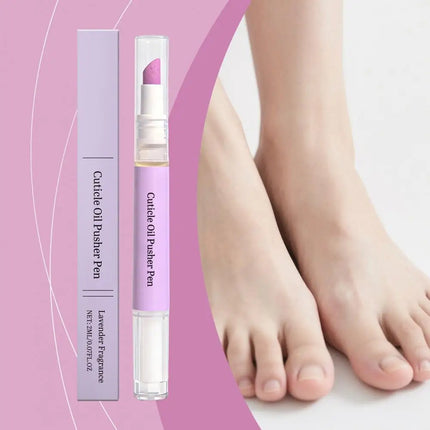 2-In-1 Cuticle Oil Pusher Pen Nail Oil Pen with Ceramic Tip Men Women Hangnail Dry Damaged Nails Cuticle Pusher
