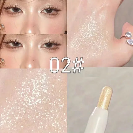 HISYI Two-In-One Lying Silkworm Pen Brightens down Waterproof Sweat-Proof Non-Smudge High-Light 3D Liquid Eyeliner Pen
