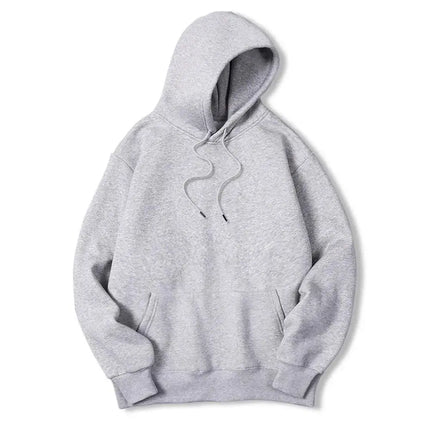 Masculino Cor Sólida Com Capuz Suéteres Masculino Camisola De Lã Quente Moda Roupas De Rua Solta Respirável  Hoodie Men