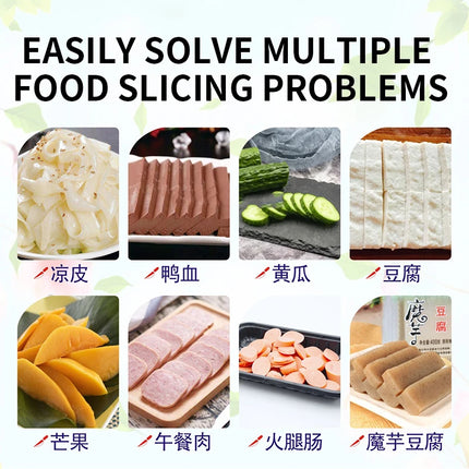 Multi-function slicing hand pressure thickened stainless steel double-blade sharp manual slicer, vegetable cooked food slice